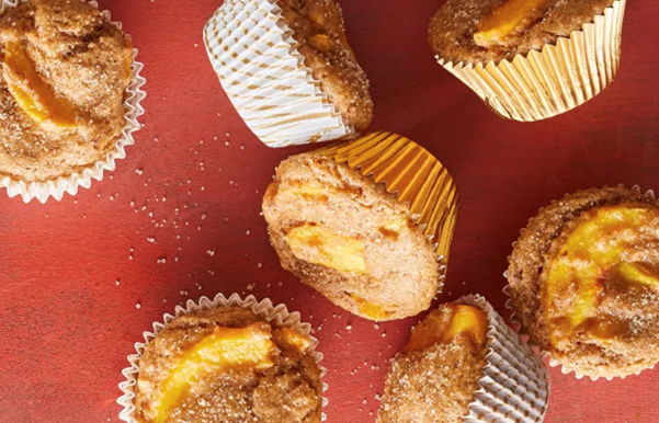 ginger-and-peach-breakfast-muffins