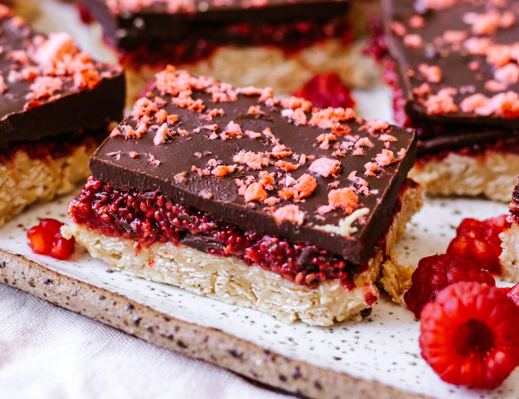 no-bake-layered-peanut-butter-raspberry-slice